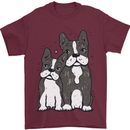 A Pair of Bulldogs Mens T-Shirt 100% Cotton Maroon