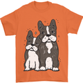 A Pair of Bulldogs Mens T-Shirt 100% Cotton Orange