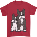 A Pair of Bulldogs Mens T-Shirt 100% Cotton Red