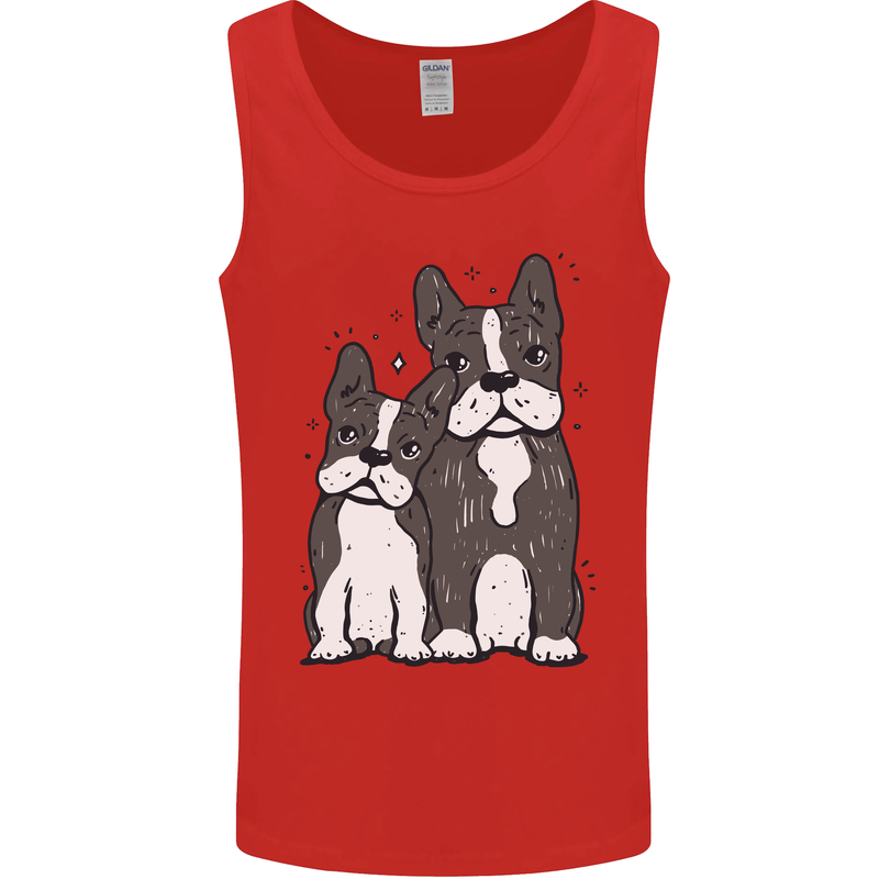 A Pair of Bulldogs Mens Vest Tank Top Red