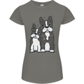 A Pair of Bulldogs Womens Petite Cut T-Shirt Charcoal