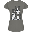 A Pair of Bulldogs Womens Petite Cut T-Shirt Charcoal
