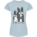 A Pair of Bulldogs Womens Petite Cut T-Shirt Light Blue