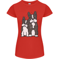 A Pair of Bulldogs Womens Petite Cut T-Shirt Red