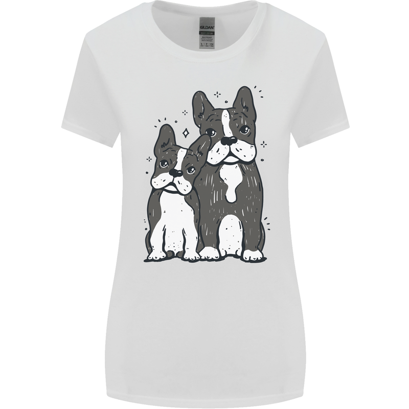 A Pair of Bulldogs Womens Wider Cut T-Shirt White