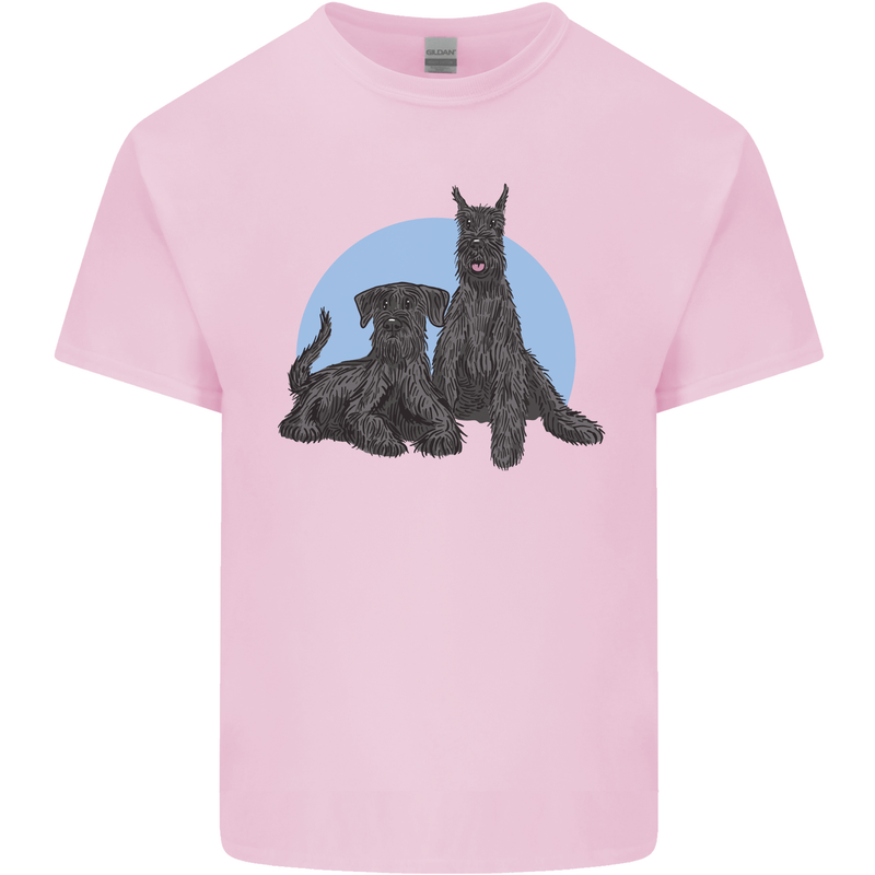 A Pair of Schnauzer Gigantes Dog Kids T-Shirt Childrens Light Pink