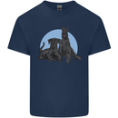 A Pair of Schnauzer Gigantes Dog Kids T-Shirt Childrens Navy Blue