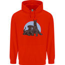 A Pair of Schnauzer Gigantes Dog Mens 80% Cotton Hoodie Bright Red