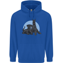 A Pair of Schnauzer Gigantes Dog Mens 80% Cotton Hoodie Royal Blue