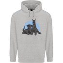 A Pair of Schnauzer Gigantes Dog Mens 80% Cotton Hoodie Sports Grey