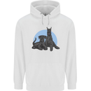 A Pair of Schnauzer Gigantes Dog Mens 80% Cotton Hoodie White