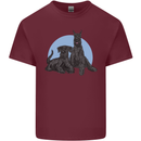 A Pair of Schnauzer Gigantes Dog Mens Cotton T-Shirt Tee Top Maroon