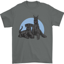 A Pair of Schnauzer Gigantes Dog Mens T-Shirt 100% Cotton Charcoal