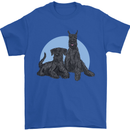 A Pair of Schnauzer Gigantes Dog Mens T-Shirt 100% Cotton Royal Blue
