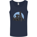 A Pair of Schnauzer Gigantes Dog Mens Vest Tank Top Navy Blue