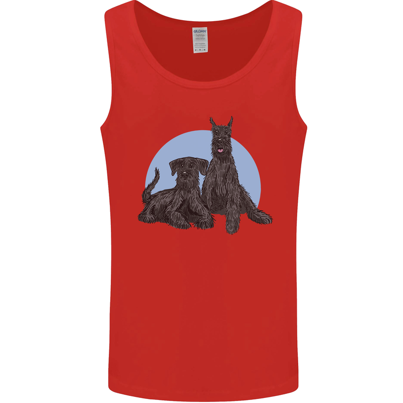 A Pair of Schnauzer Gigantes Dog Mens Vest Tank Top Red