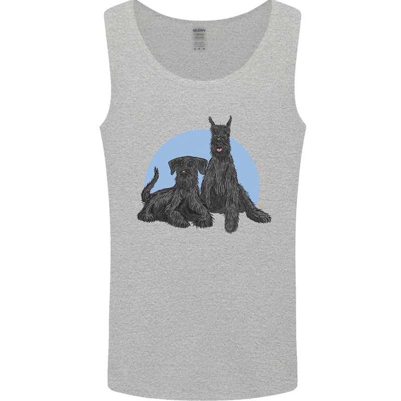 A Pair of Schnauzer Gigantes Dog Mens Vest Tank Top Sports Grey