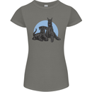 A Pair of Schnauzer Gigantes Dog Womens Petite Cut T-Shirt Charcoal