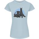 A Pair of Schnauzer Gigantes Dog Womens Petite Cut T-Shirt Light Blue