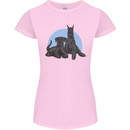A Pair of Schnauzer Gigantes Dog Womens Petite Cut T-Shirt Light Pink