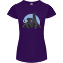 A Pair of Schnauzer Gigantes Dog Womens Petite Cut T-Shirt Purple