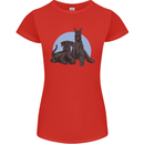 A Pair of Schnauzer Gigantes Dog Womens Petite Cut T-Shirt Red