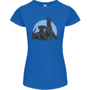 A Pair of Schnauzer Gigantes Dog Womens Petite Cut T-Shirt Royal Blue
