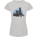 A Pair of Schnauzer Gigantes Dog Womens Petite Cut T-Shirt Sports Grey