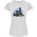 A Pair of Schnauzer Gigantes Dog Womens Petite Cut T-Shirt White