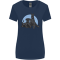 A Pair of Schnauzer Gigantes Dog Womens Wider Cut T-Shirt Navy Blue