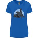 A Pair of Schnauzer Gigantes Dog Womens Wider Cut T-Shirt Royal Blue