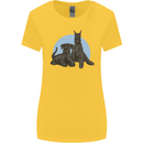 A Pair of Schnauzer Gigantes Dog Womens Wider Cut T-Shirt Yellow