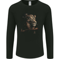 A Pensive Lion in the Desert Mens Long Sleeve T-Shirt Black