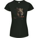 A Pensive Lion in the Desert Womens Petite Cut T-Shirt Black