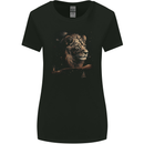 A Pensive Lion in the Desert Womens Wider Cut T-Shirt Black