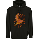 A Pheonix Rising From the Ashes Childrens Kids Hoodie Black