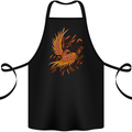 A Pheonix Rising From the Ashes Cotton Apron 100% Organic Black