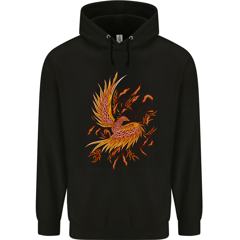 A Pheonix Rising From the Ashes Mens 80% Cotton Hoodie Black