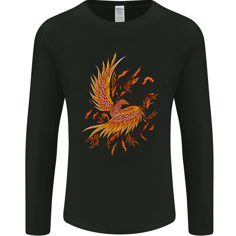 A Pheonix Rising From the Ashes Mens Long Sleeve T-Shirt Black