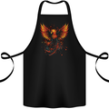 A Phoenix Rising From the Flames Fantasy Cotton Apron 100% Organic Black