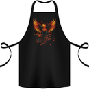 A Phoenix Rising From the Flames Fantasy Cotton Apron 100% Organic Black