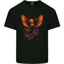 A Phoenix Rising From the Flames Fantasy Mens Cotton T-Shirt Tee Top Black