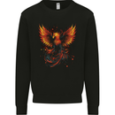 A Phoenix Rising From the Flames Fantasy Mens Sweatshirt Jumper Black