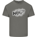 A Pike Fish Drawing Fishing Fisherman Kids T-Shirt Childrens Charcoal