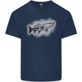 A Pike Fish Drawing Fishing Fisherman Kids T-Shirt Childrens Navy Blue