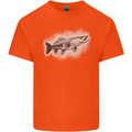 A Pike Fish Drawing Fishing Fisherman Kids T-Shirt Childrens Orange