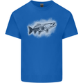 A Pike Fish Drawing Fishing Fisherman Kids T-Shirt Childrens Royal Blue