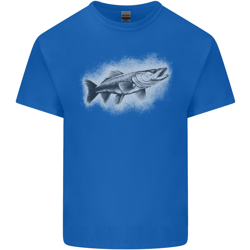 A Pike Fish Drawing Fishing Fisherman Kids T-Shirt Childrens Royal Blue