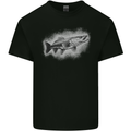 A Pike Fish Drawing Fishing Fisherman Mens Cotton T-Shirt Tee Top Black
