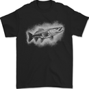 A Pike Fish Drawing Fishing Fisherman Mens T-Shirt 100% Cotton Black